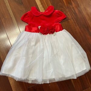 Little Me Red and White Kids Casual Dress 18M